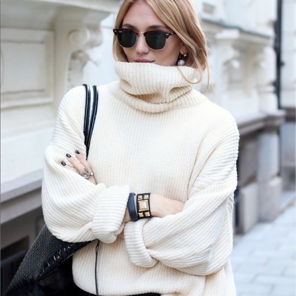 Mango Sweaters - Cream knit sweater